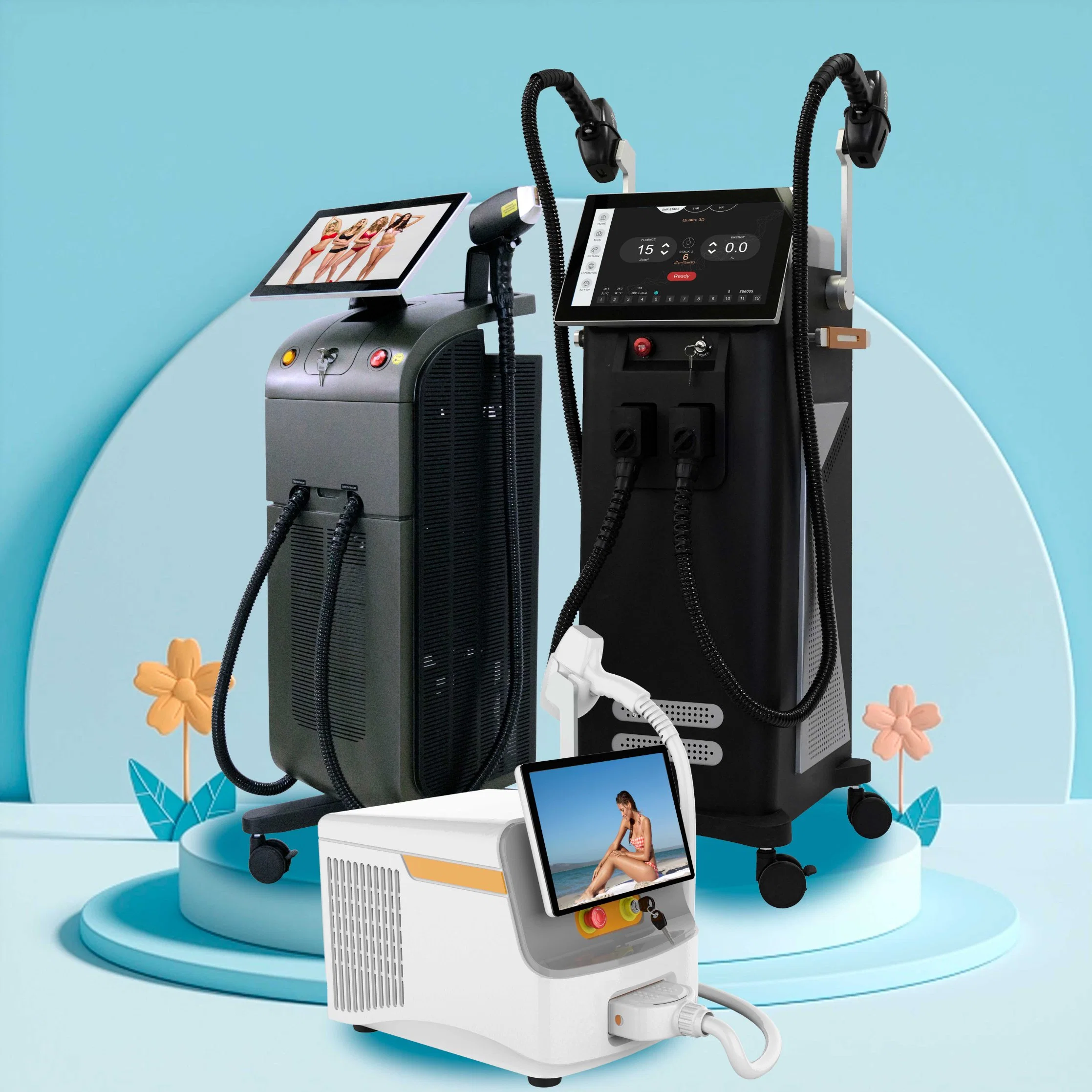 2024 Elight IPL RF YAG Diode laser 808 épilation Machine soin de la peau retrait des tatouages épilateur Slimming SPA Ice Titanium 3 ondes 808 nm 755 nm 1064 nm Dépilacion