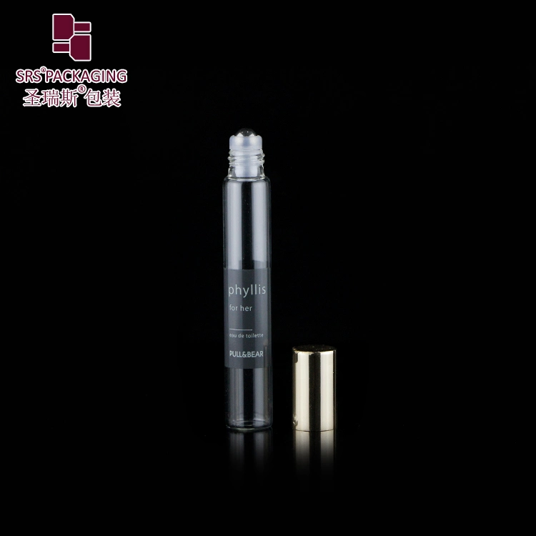 Clear 10ml glass roll on bottle essential oil roller packaging