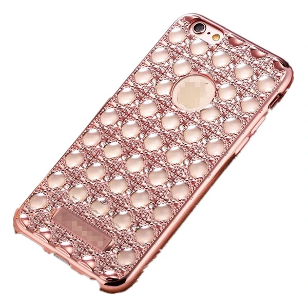 Bling Luxury Diamond galvanoplastia cubierta de la caja de TPU para iPhone 7 7plus