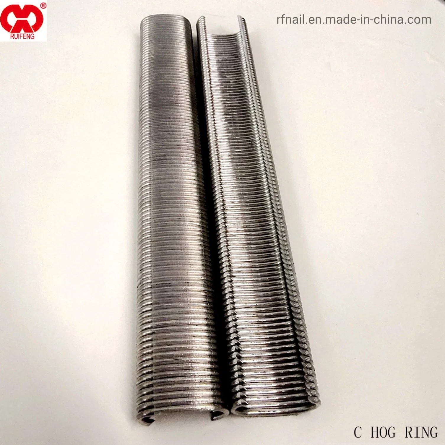 Hardware Fastener Direct Manufacturer in Anhui Galvanized 16ga Ring Staple Pneumatic Gun Collated Nails.