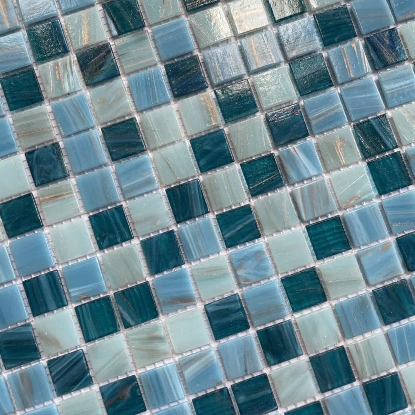 Фошань оптовые цены на заводе синий цвет зеленый этаже к услугам гостей бассейн горячего расплава стеклянной мозаики плитки