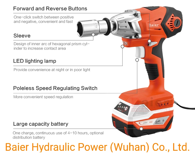 High Torque 18 Volt Lithium Battery Charger Cordless Impact Electric Wrench