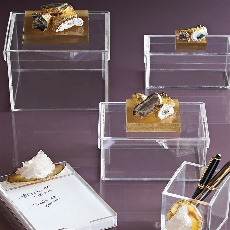 Cartón de acrílico de almacenamiento de caramelos de Keepsake Box Gabinete con cerradura y llave