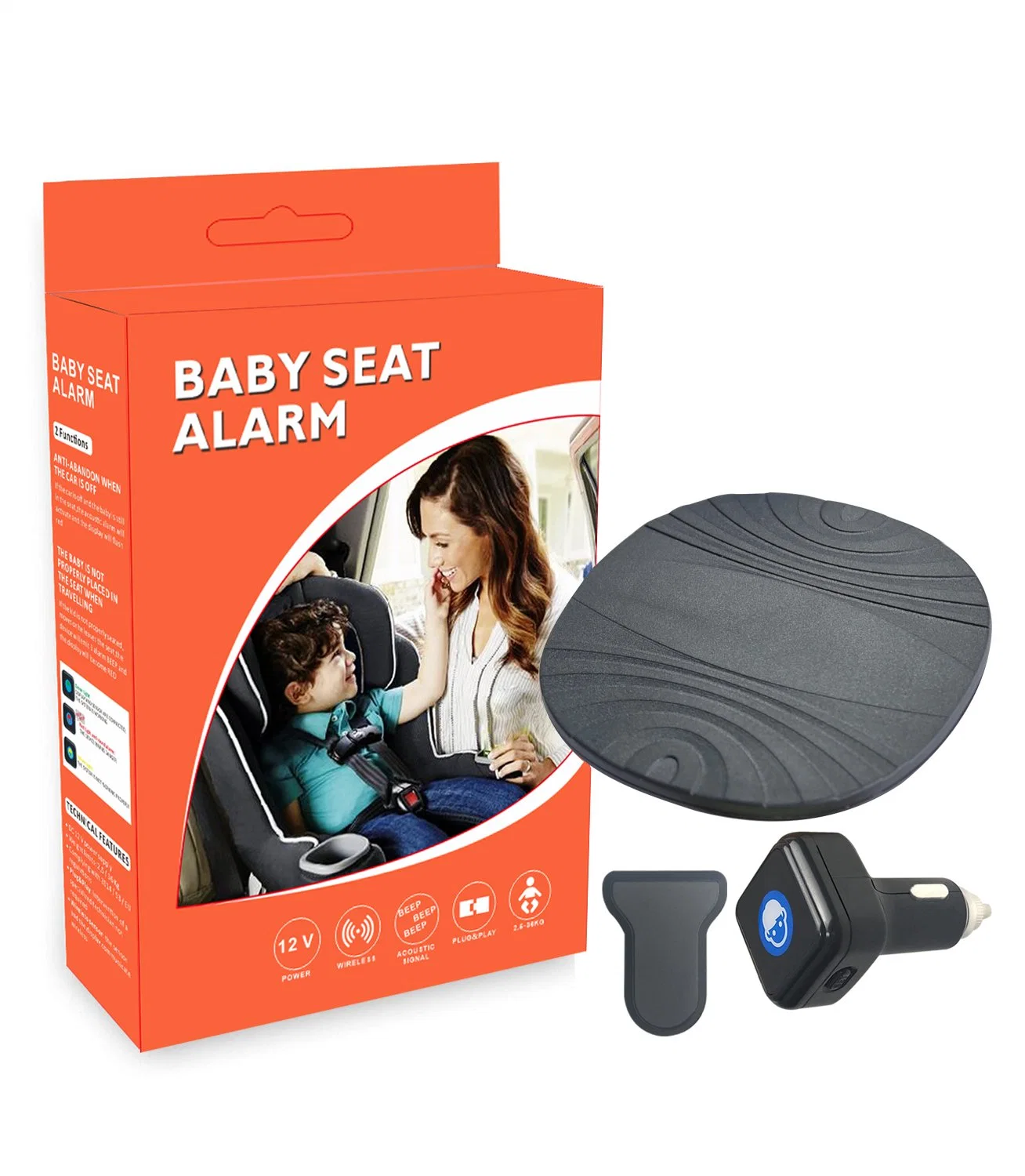 Sensor de presión del peso de la asiento de seguridad para bebés inalámbricos del sistema de alarma de coche