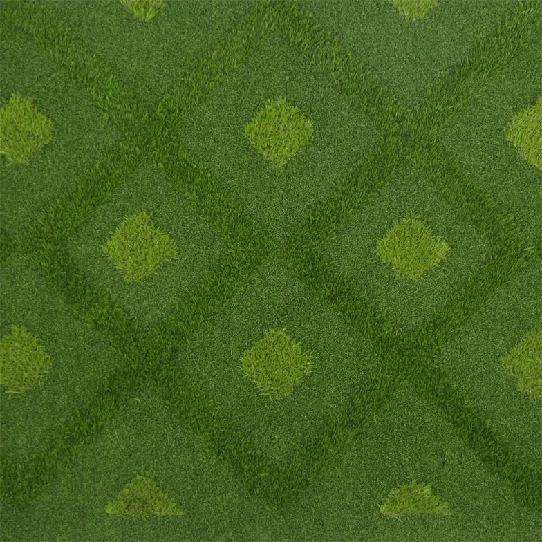 High Density 15mm 25mm Plastic Artificial Turf Grass Lawn with 3D Logo Customized Pattern for Wall Decoration