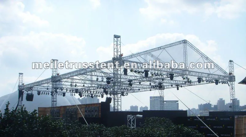 Stage Truss Display Equipment mit Beleuchtung und Lautsprecher