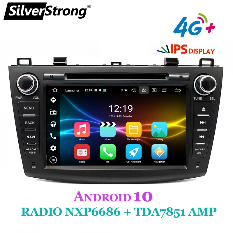 Silverstrong 4G modem Android 10.0 car DVD pour Mazda 3 Axla 4G SIM voiture Multimédia Mazda 3 Bluetooth 4.0 WiFi Option TPMS