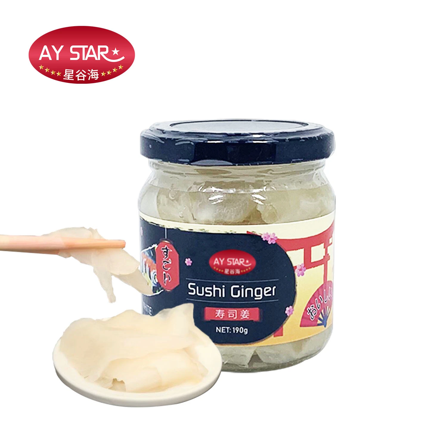 Brc Ifs Kosher Hala FDA HACCP Japanese Sushi Yellow Ginger Pickled Ginger