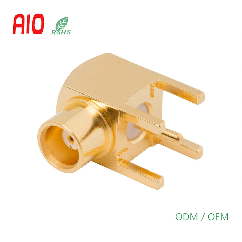 Straight PCB Jack Through 2 Holes End Launch 50 Ohm MCX Female RF Coaxial Connector for WLAN GPS PC/LAN Automotive Base Station Radios Wireless Network Antenna