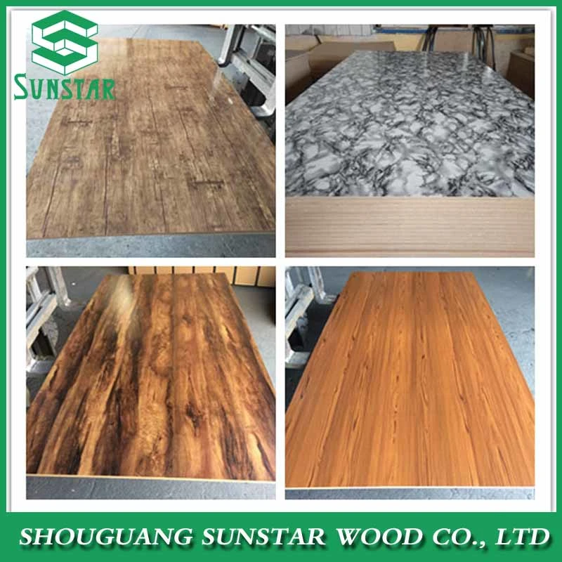 1220*2440mm Light Finish Color Melamine Laminated MDF Board for Furniture (door, bed. etc) , Laminate Flooring, Decorative Materials,