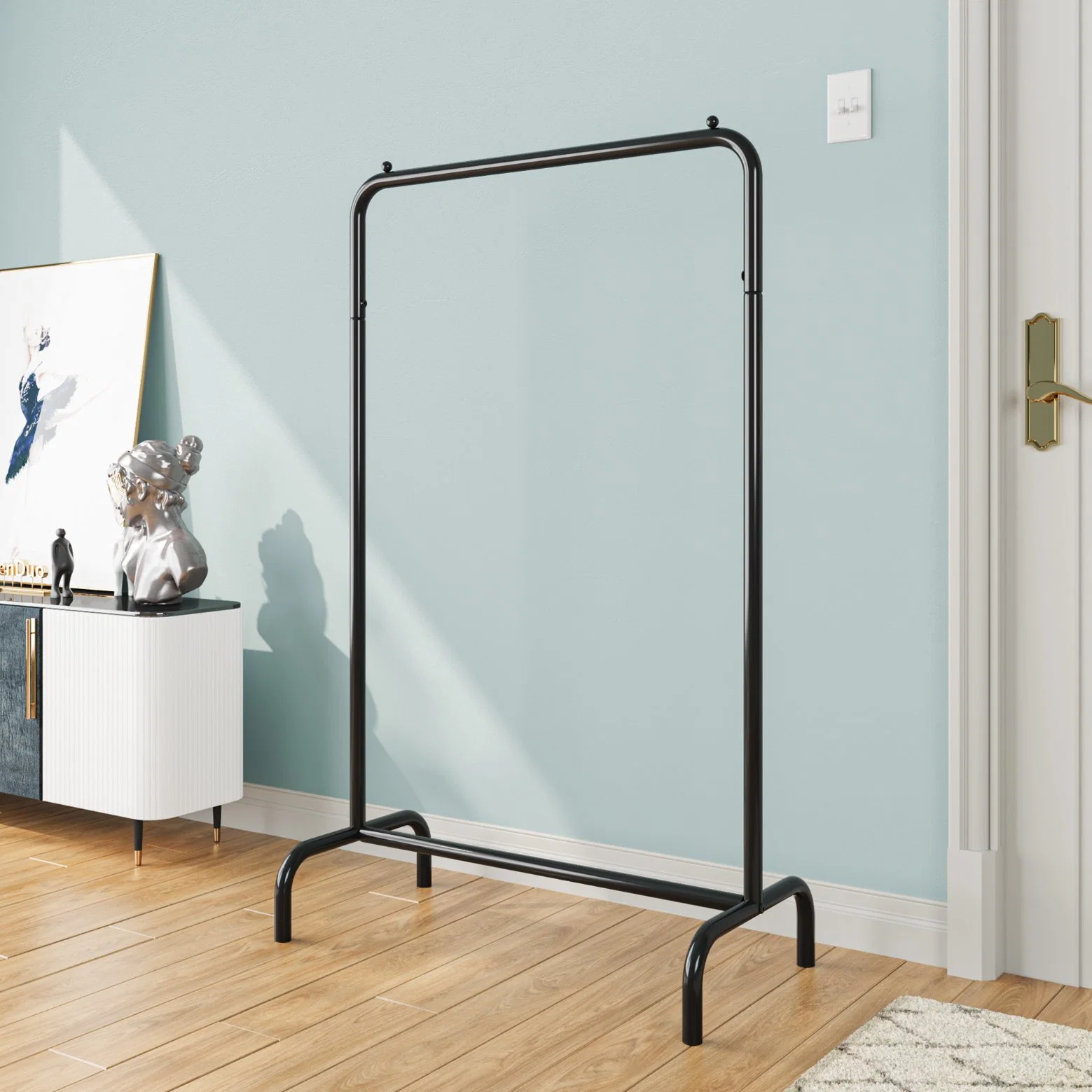 Modern Metal Floor-to-Ceiling Clothes Rack