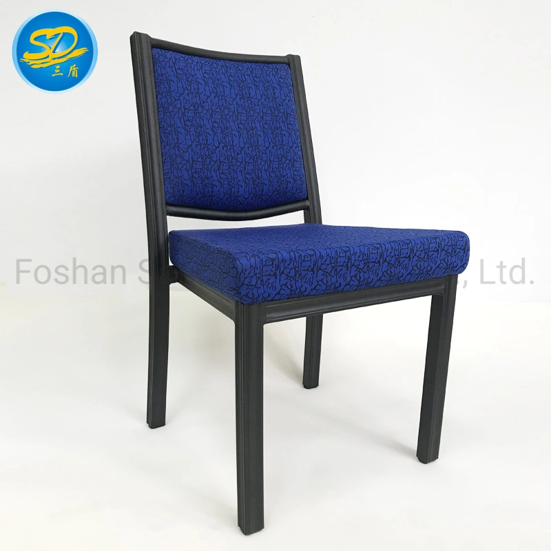 Hot Sale Hotel Restaurant Wood Grain Imitated Metal Aluminum Iron Chair Dining Furniture