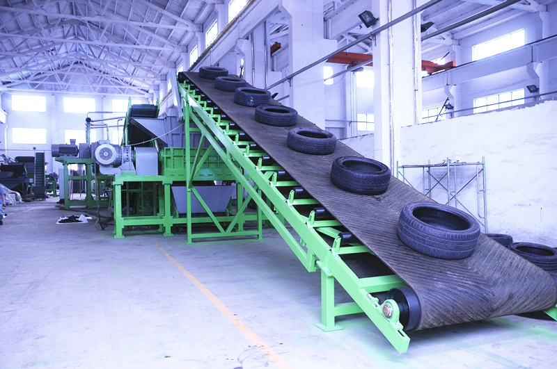 Process Used Tires with Steel and Textile Cord Into Rubber Powder