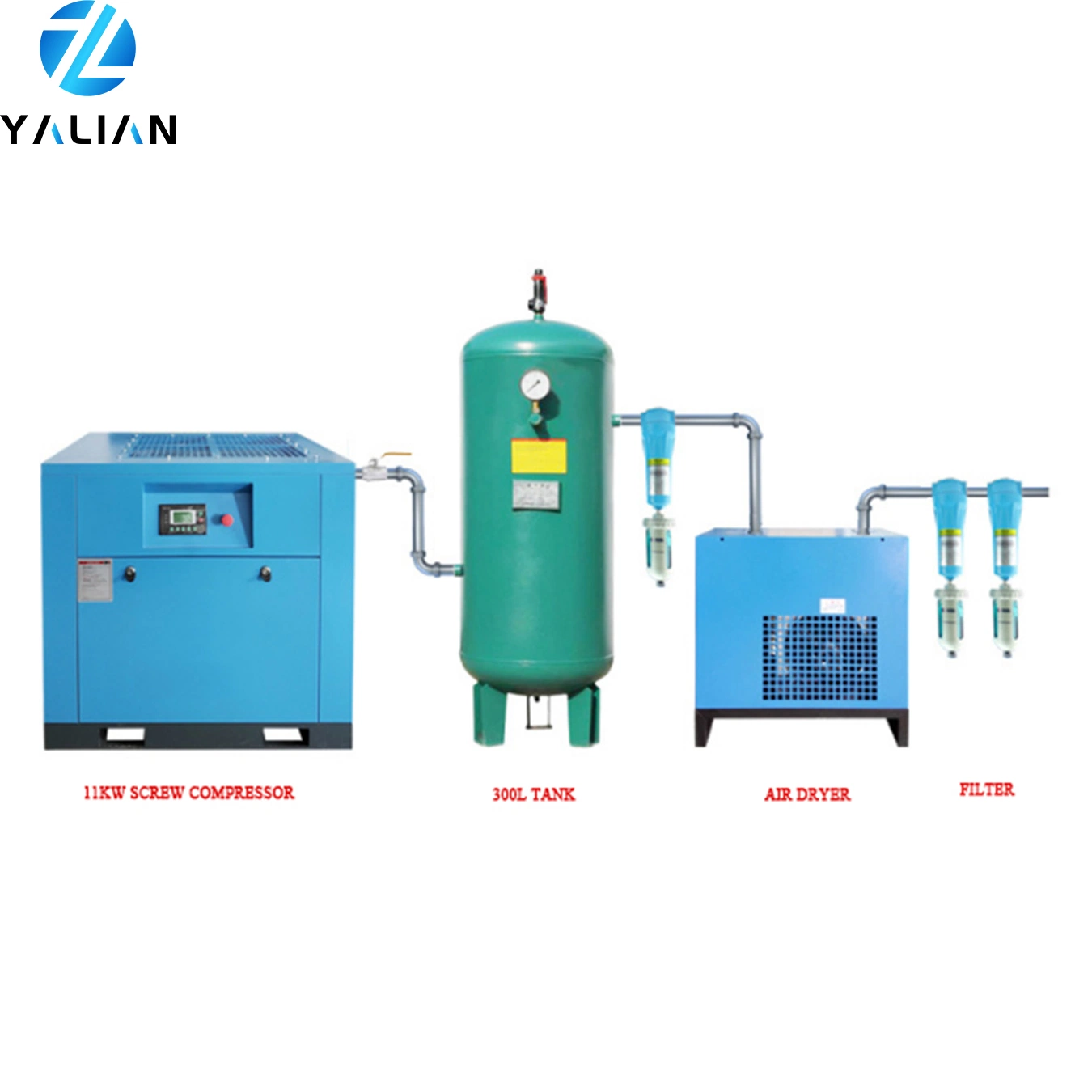 Electric Silent Oil Free 7.5kw 15kw 22kw 37kw 55kw 75kw 90kw 110kw 160kw 200kw 315kw Screw Air Compressor 7bar-13bar with CE