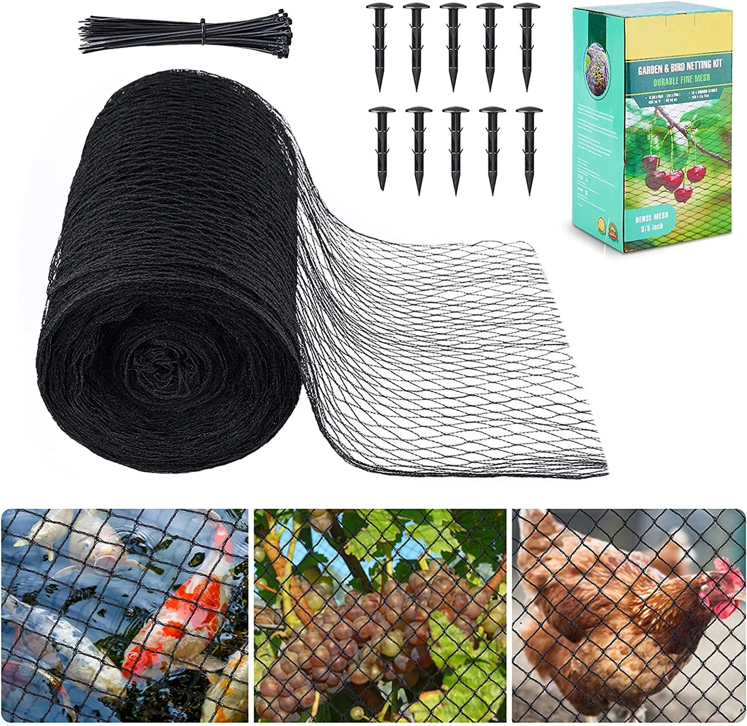 100% Virgin HDPE Material Anti-Bird Netting Plants Protection Bird Net