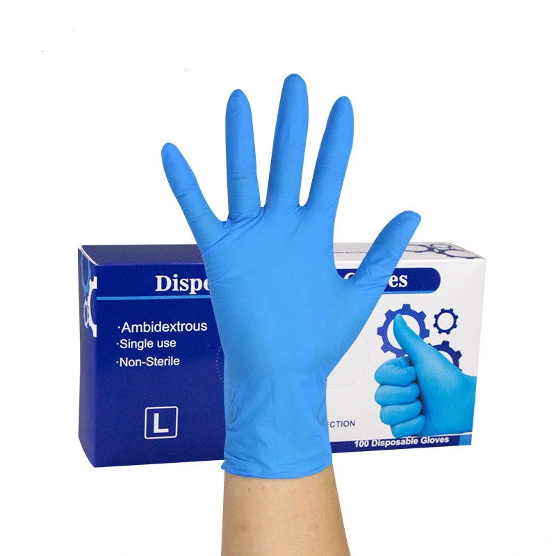 Wholesale/Supplier Disposable Power Free Black White Blue Purple Examination Working Nitrile Gloves