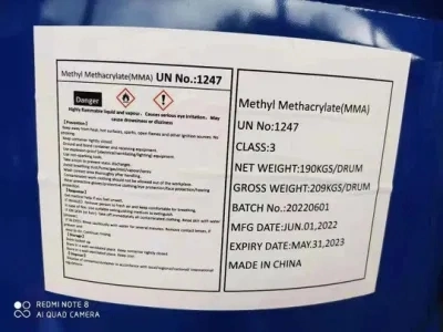 Nº CAS 80 -62-6 M Me etílico Thacrylate MMA con mejor precio y rapidez de entrega