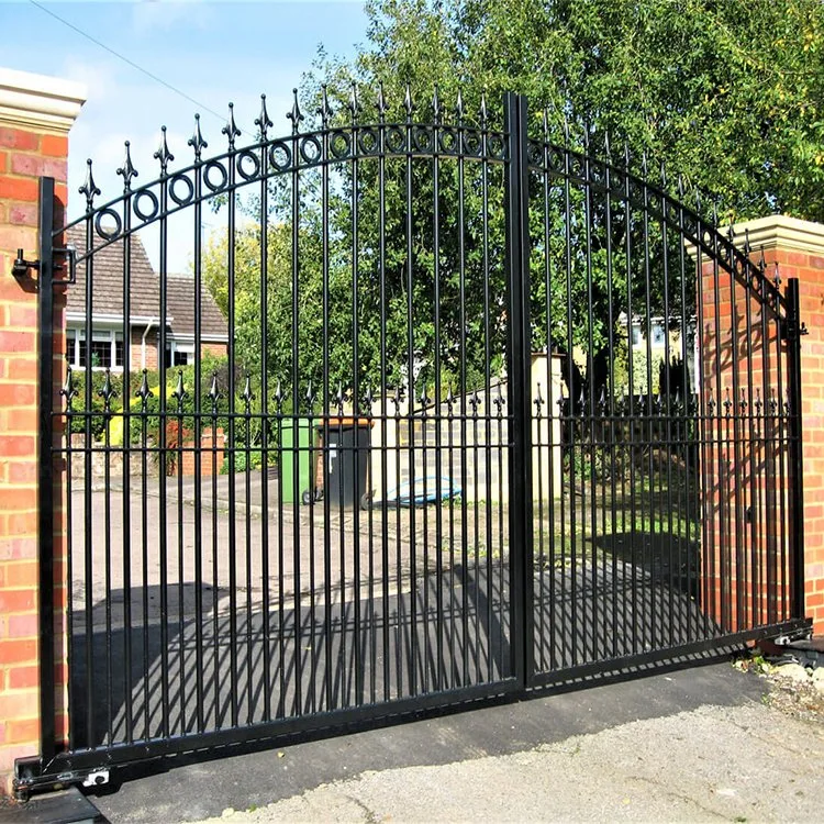 Custom Made Villa House Wrought Iron Gates and Fences Design Home Exterior Steel Fence Main Gate Door