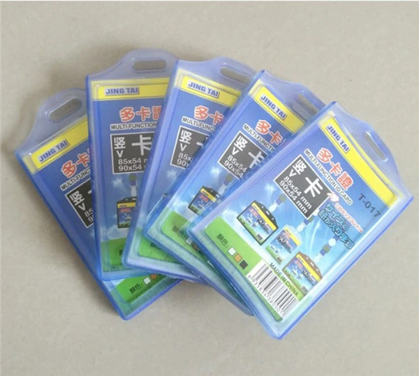 Dual Soft PVC Working ID Badage Card Holder-Two Cards (T-017)