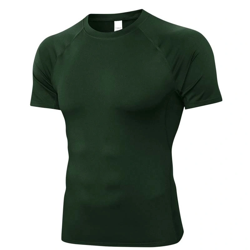 OEM Men&prime; S Design Slim Short Sleeve Quick Dry Shirts Training Jogging Wear