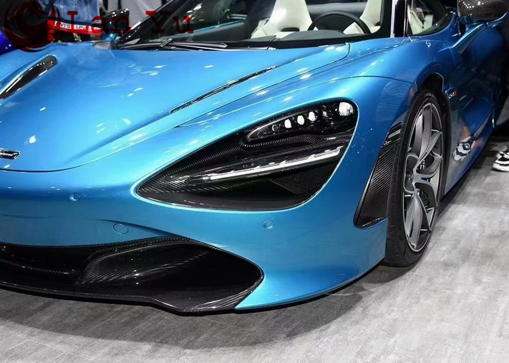 17-19 فتحة تهوية جانبية جديدة من ألياف الكربون الجاف بسيارة McLaren 720s