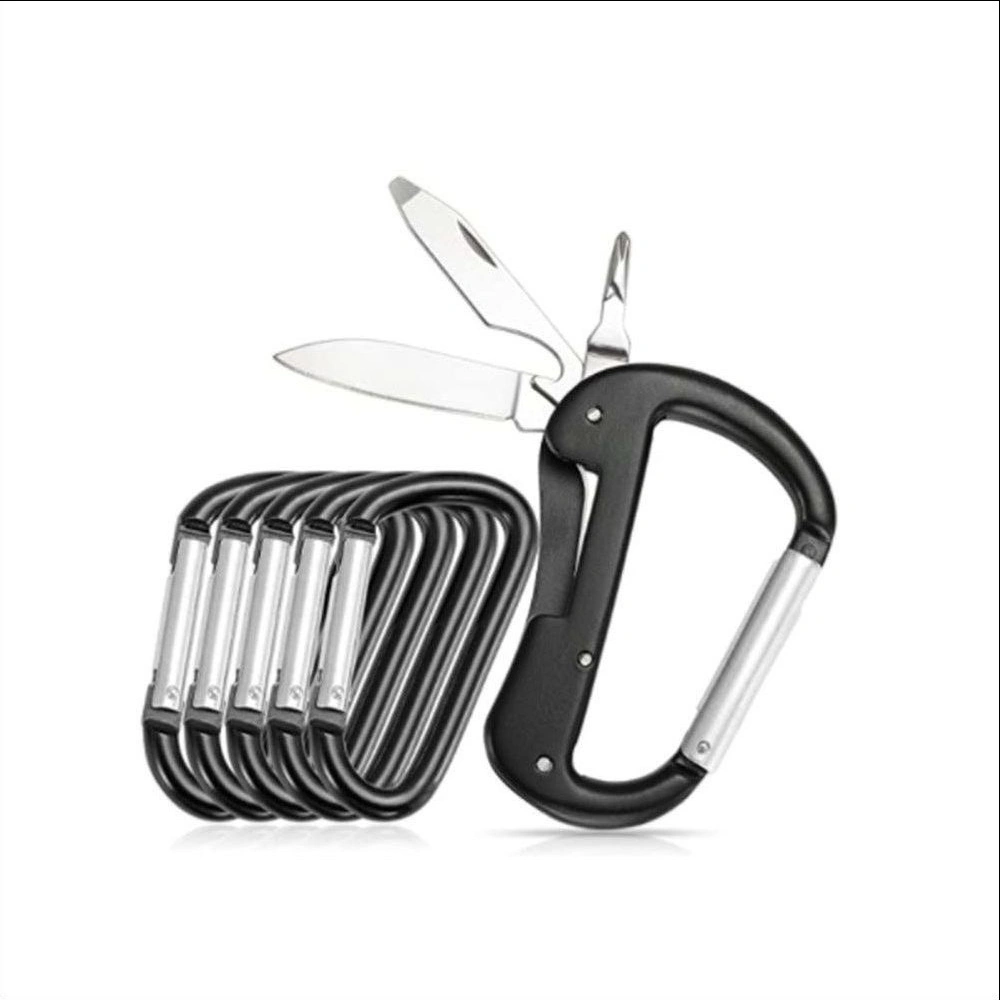 Cross-Border Selling Multi-Functional Outdoor Mountaineering Buckle Aluminum Alloy Mountaineering Buckle Backpack Buckle