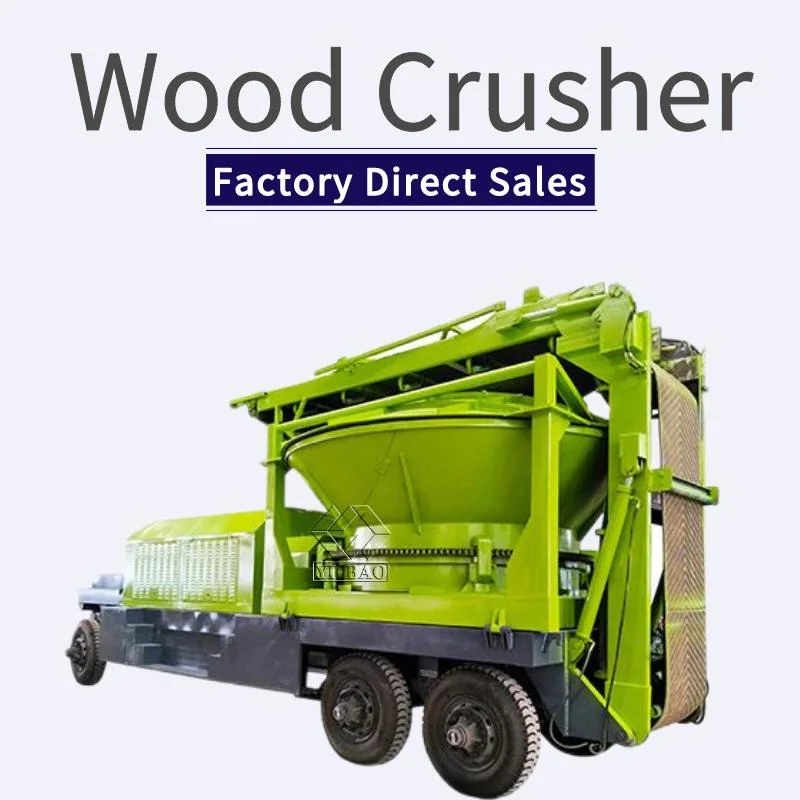 Mobile 420HP Diesel Engine Wood Shredder Root Crushing Wood Crusher