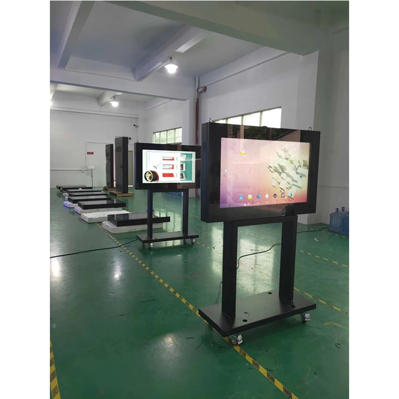 Pantalla publicitaria Soporte portátil de suelo LCD 55inch señalización digital exterior Visualización de anuncios