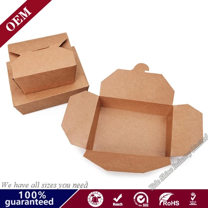 Eco Friendly Takeaway Food Containers Disposable Hot Soup Cups Kraft Paper Salad Bowl