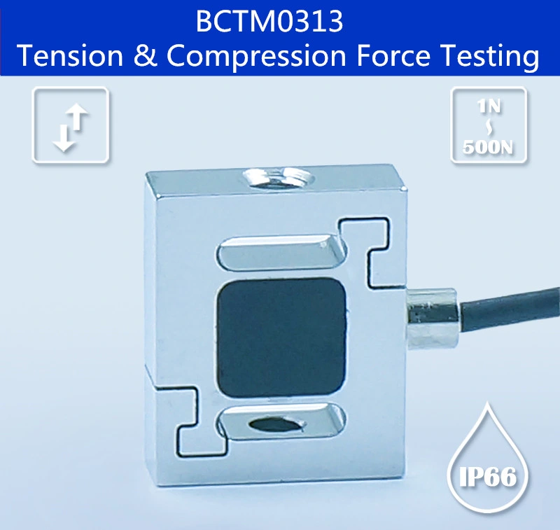 Célula de Carga Mini S de Alta Precisão para Tração e Compressão 2.5n 5n 10n 20n 50n 100n 500n 1000n (BCTM0313)