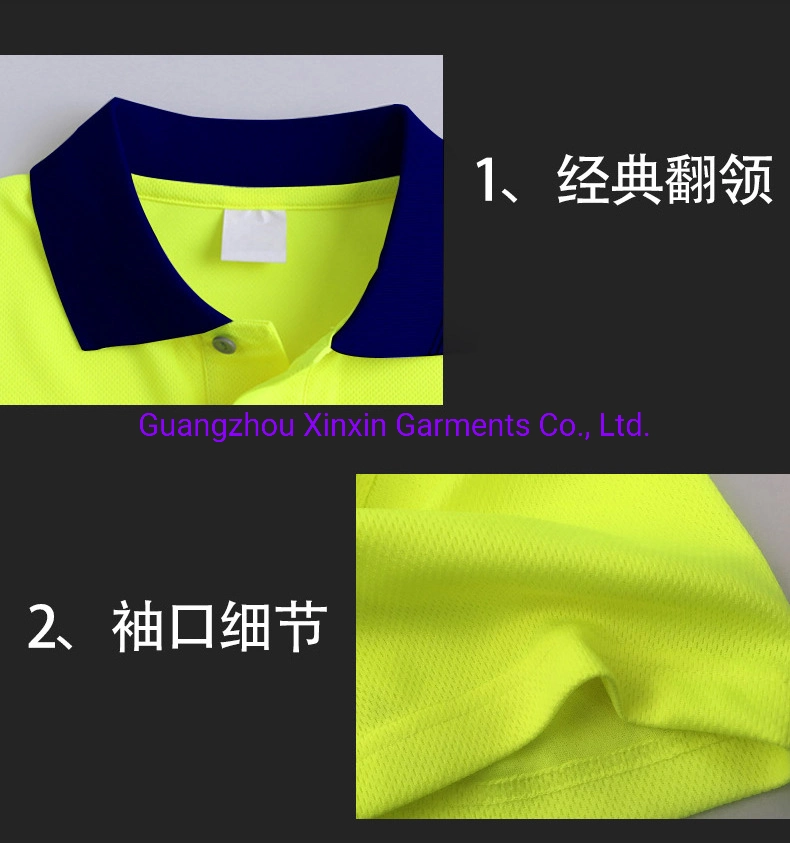 Commerce de gros Birdeye Dry Fit Hi Vis de sécurité réfléchissant de la construction des T-Shirts Vêtements de travail (W2260)