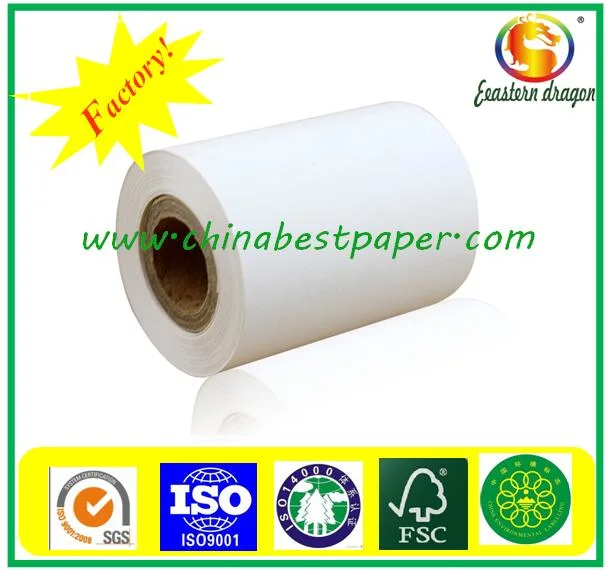 Thermal paper roll in paper material