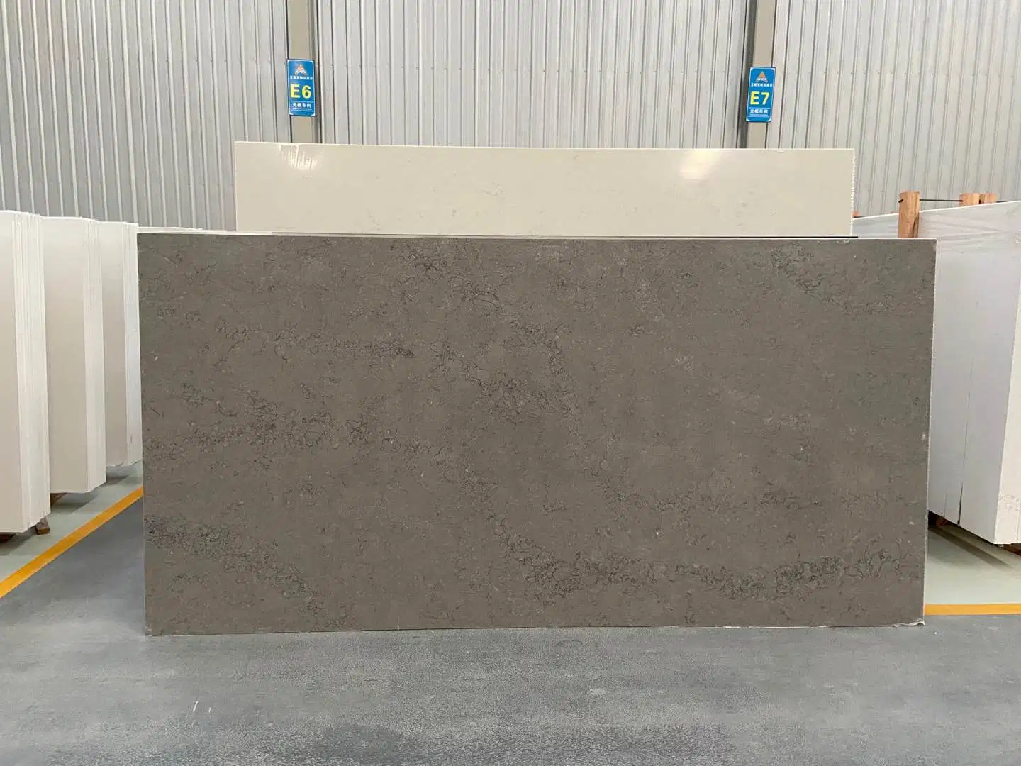 Turbin Grey Kitchen Cabinet Countertops Island Artificial Stone Slab Quartz Tiles