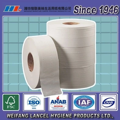 2ply Laminated Cener Feed Toilet Jumbo Roll to Prevent Cross Infection