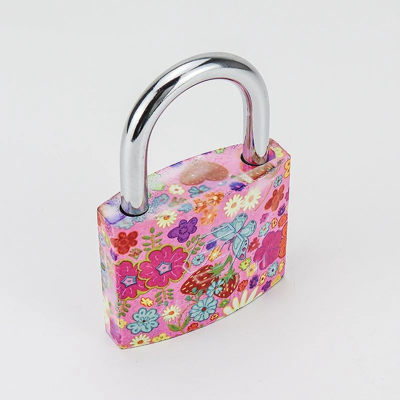 Hardware Tools 20-60mm Safety Protection Solid Keys Color Printing Square Iron Padlock