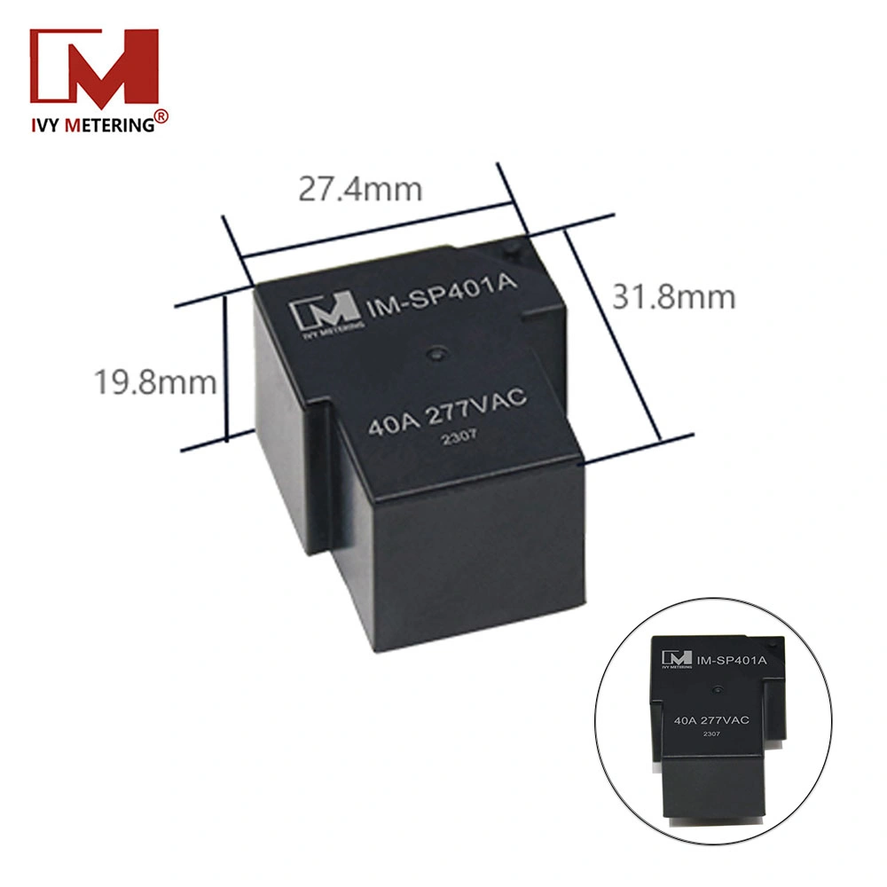 1000A/10ms/3 Times 40A 250VAC 12V Solar PV Inverter Relay with Smaller Size and Lower Coil Consumption