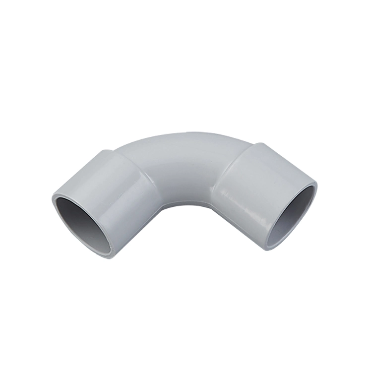 Factory Supply Custom Conduit Fittings Plastic PVC Electrical Pipe 90 Degree Solid Elbow