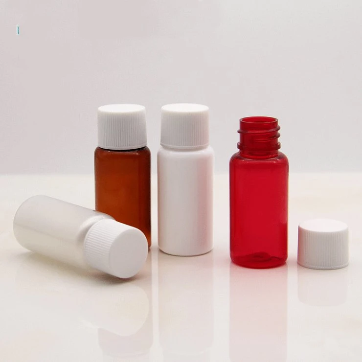 15ml Pet Vial Bottle with Screw Cap and Inner Plug for Cosmetic Sample Bottle