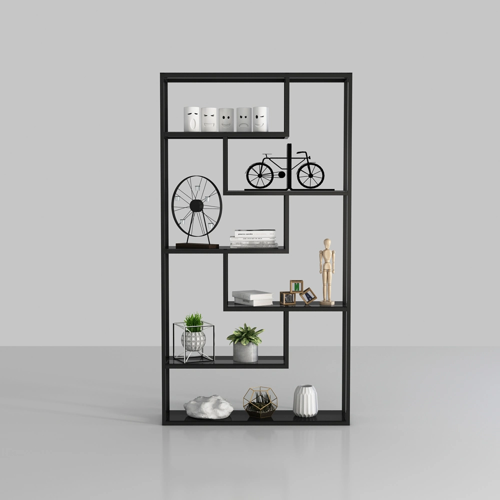 Modern Metal Display Shelf Floor Book Stand Study Room Furniture Bookshelf