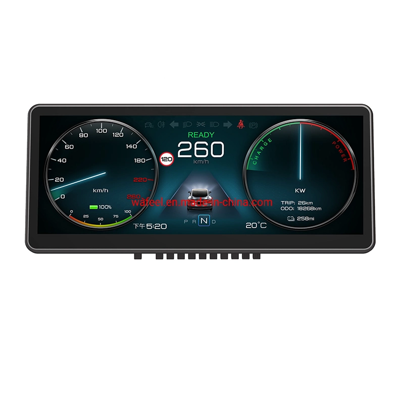 Reproductor de DVD de coche Tesla para la pantalla LCD Modelo 3 y Instrumento Speed Meter LCD Dashboard Android Auto Digital Meter