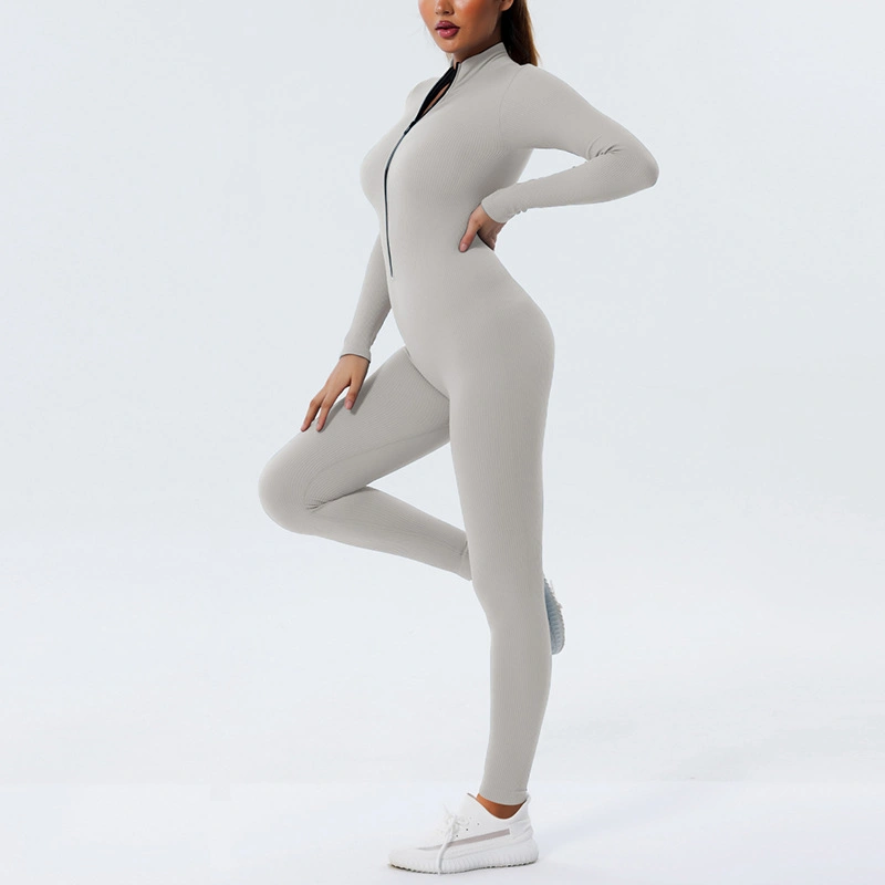 Autumn and Winter Women Quick-Drying Seamless Yoga Wear Long-Sleeved Sports Suit Dance Tight-Fitting Yoga Fitness Suit