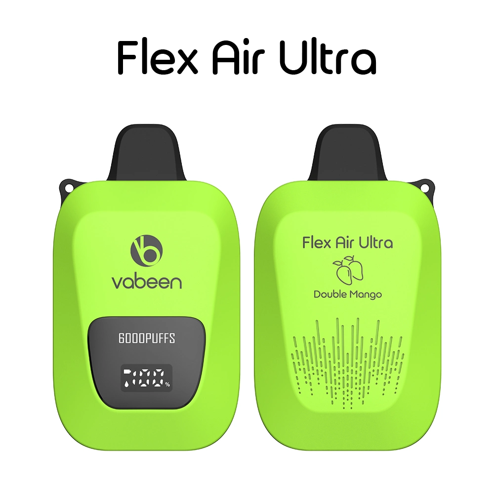 Wholesale/Supplier Hot-Selling Vabeen Flex Air Ultra 6000 Puffs Rechargeable Disposable/Chargeable Vape with 16 Flavors 5% Nicotine with Digital Screen