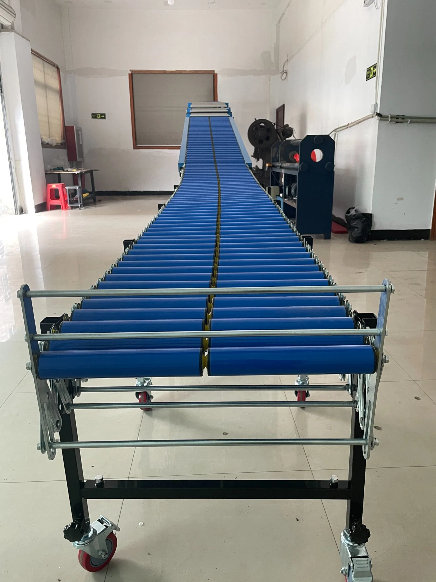 Gravity Unloading Conveyor Load Unload Loader Unloader Roller Conveyor Vehicle Unloading Conveyor Without Power Adjustable Cylinder Line Roller Conveyor