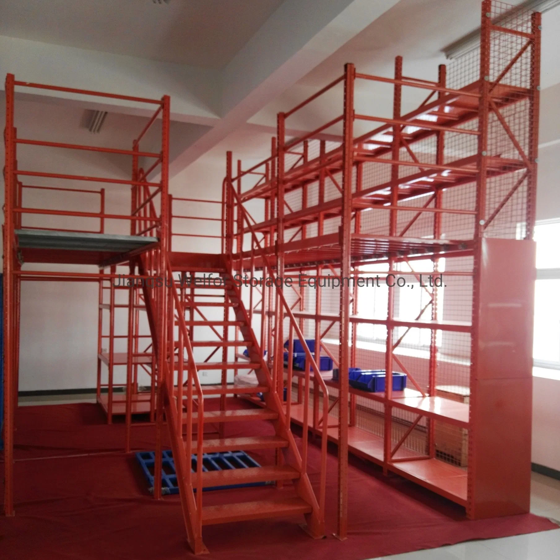 Metal Medium Duty Warehouse Racking Multi-Level Mezzanine Floor