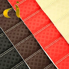 Embroidered PVC Leather with Spooge for Car Seat Safa Materials