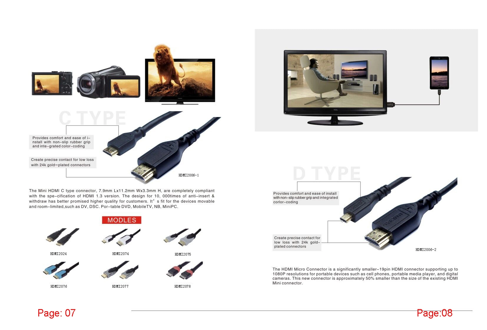 USB Cable HDMI Patch LAN DVI VGA Dp Cable Type C Cable