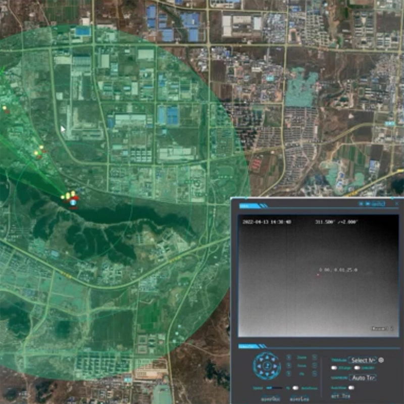 4 em 1 localização automática vigilância aérea de elevada precisão Mwir Câmara térmica refrigerada com LRF