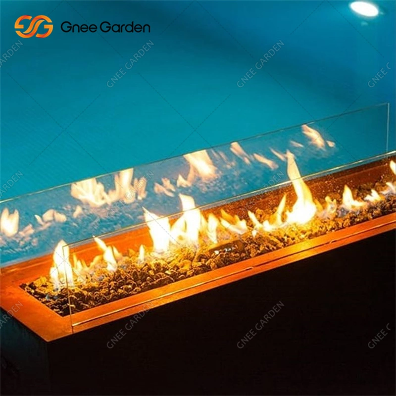 Outside Corten Steel Fire Pit Heater Propane Fuel