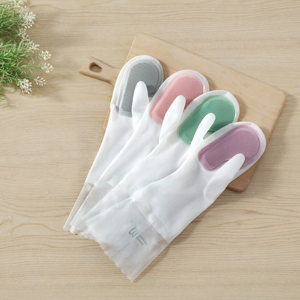 Gloves Multifunction Brush Household Dish Gloves Plastic Latex Waterproof Ci24293