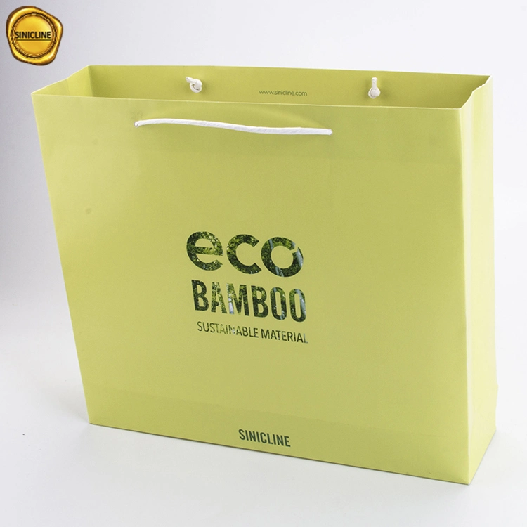 Sinicline Ecológico papel de fibra de bambú Bolsas de regalos
